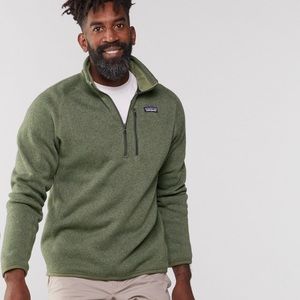 LIKE NEW Patagonia Better Sweater Quarter-Zip Fleece Pullover Industrial Green